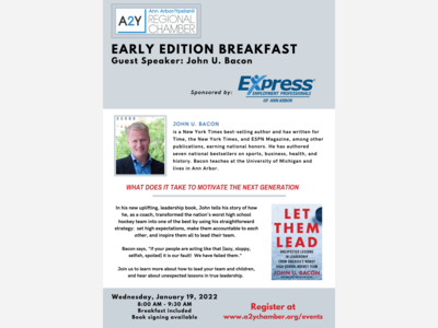 A2Y Chamber Early Edition Breakfast with John U. Bacon