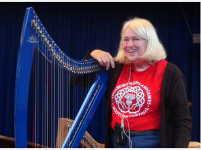 Fall at Historic Webster Village rings with the sounds of the Celtic Harp