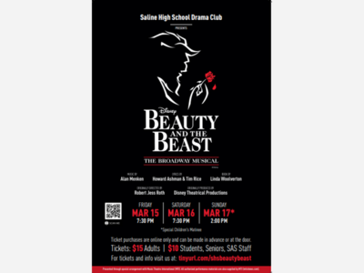 The Saline High School Drama Club Invites the Community to  Disney's Beauty and the Beast