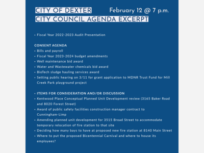 City of Dexter City Council Meeting