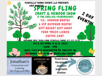 FISHVILLE FARMS SPRING FLING CRAFT & VENDOR SHOW  2 DAY EVENT SAT & SUN