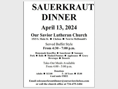 Our Savior Lutheran Church Sauerkraut Dinner